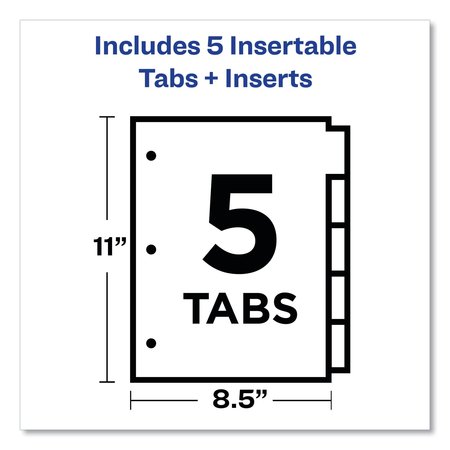 Avery Insertable Big Tab Dividers, 5-Tab, Letter 11110